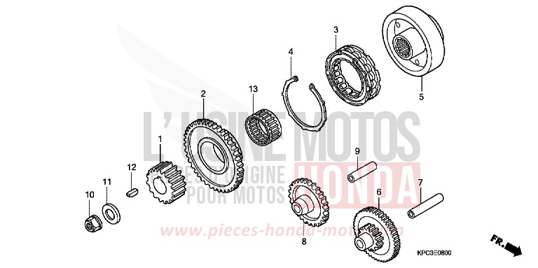 STARTING CLUTCH for Varadero 125 PEARL CONCOURS BLACK (NHA65) from 2007